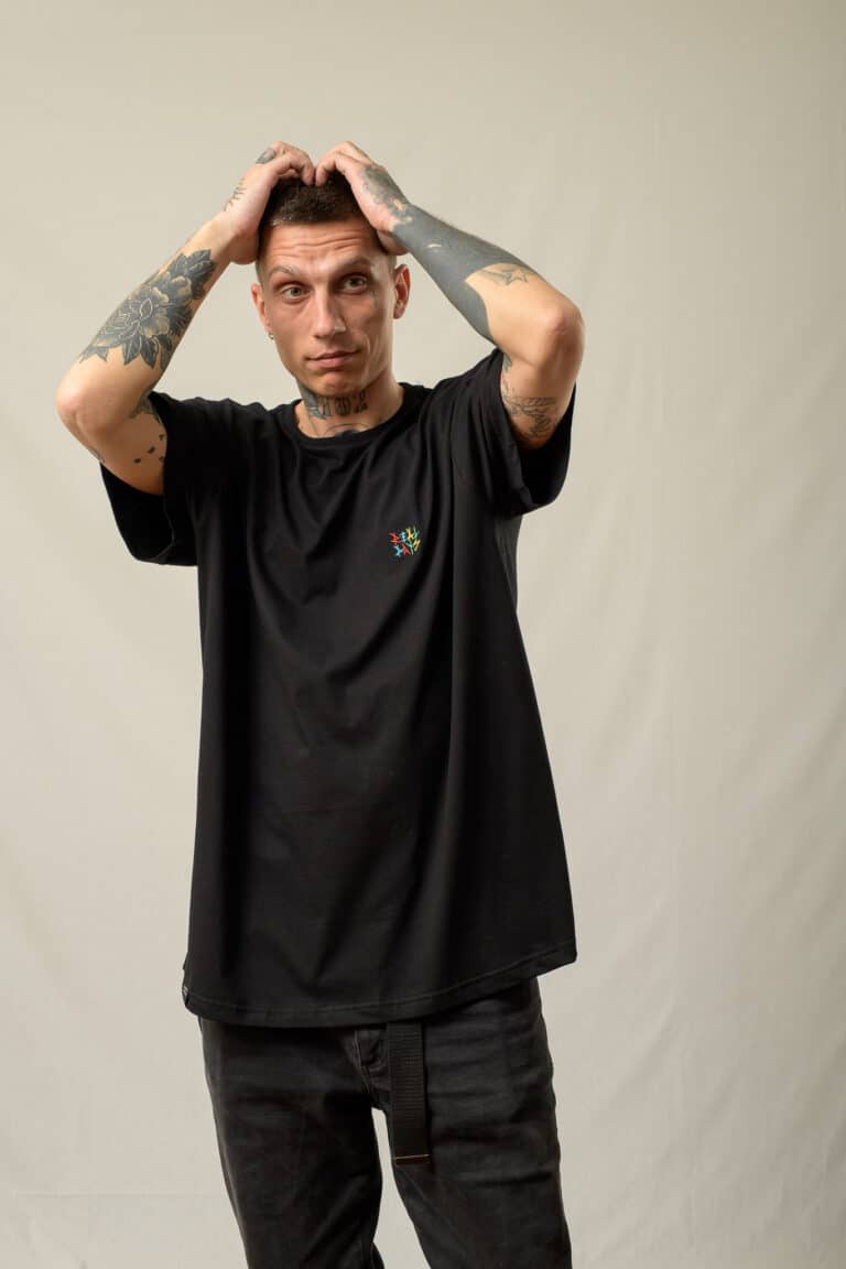 Black Kids Logo Oversized T-shirt