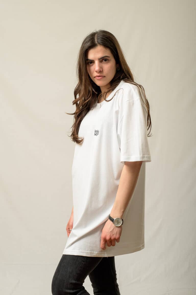 White Basic Logo Oversized T-shirt