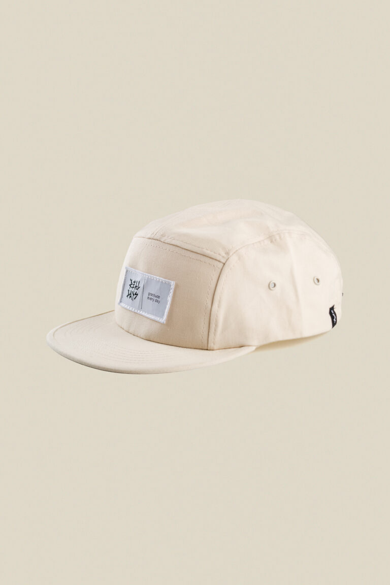 Beige 5 Panel Iconic Cap