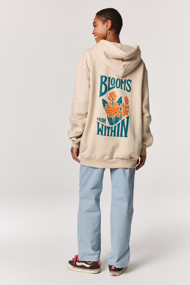 Beige Blooms Hoodie