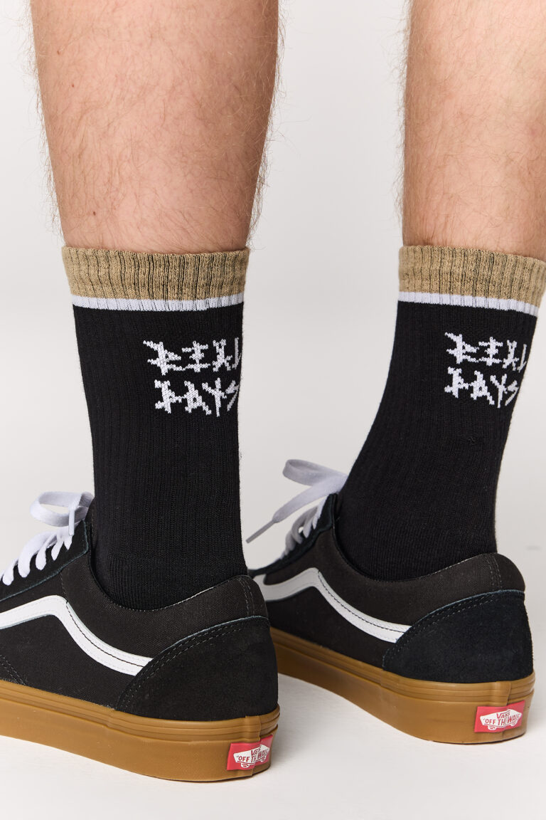 Black Beige Basic Socks