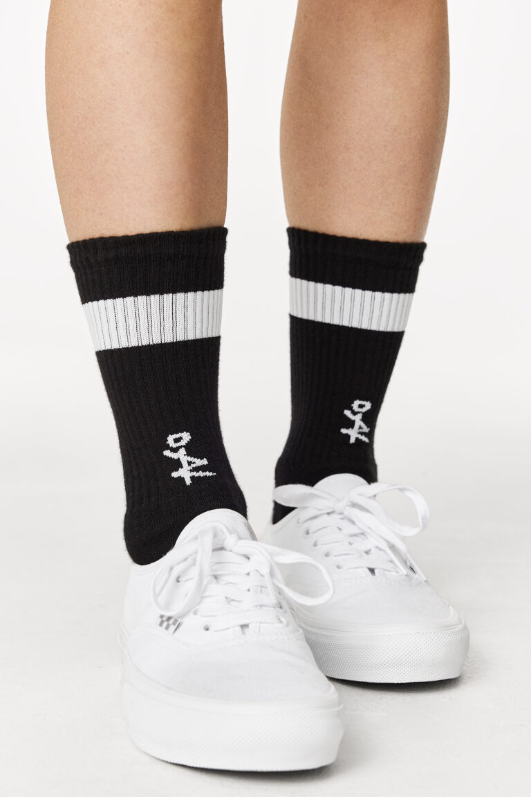 Black R-Logo Basic Socks