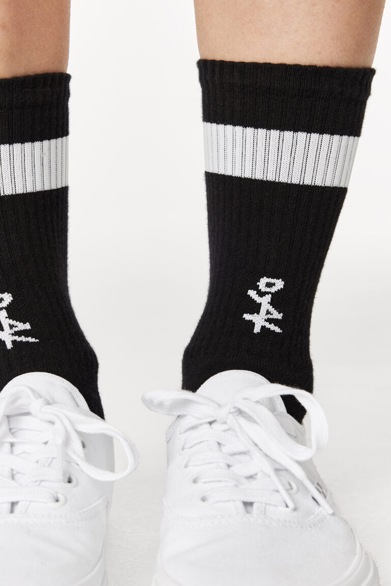 Black R-Logo Basic Socks
