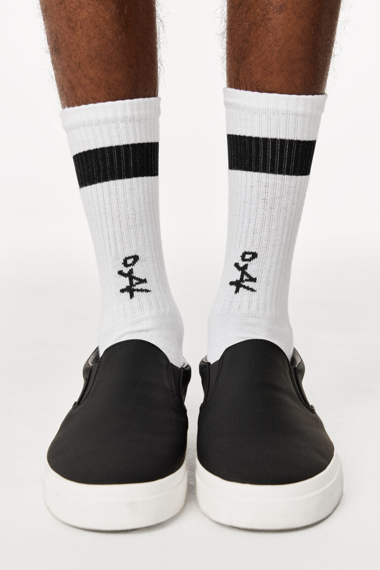 White R-Logo Basic Socks