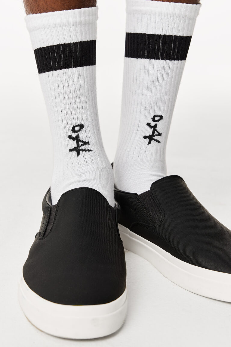 White R-Logo Basic Socks