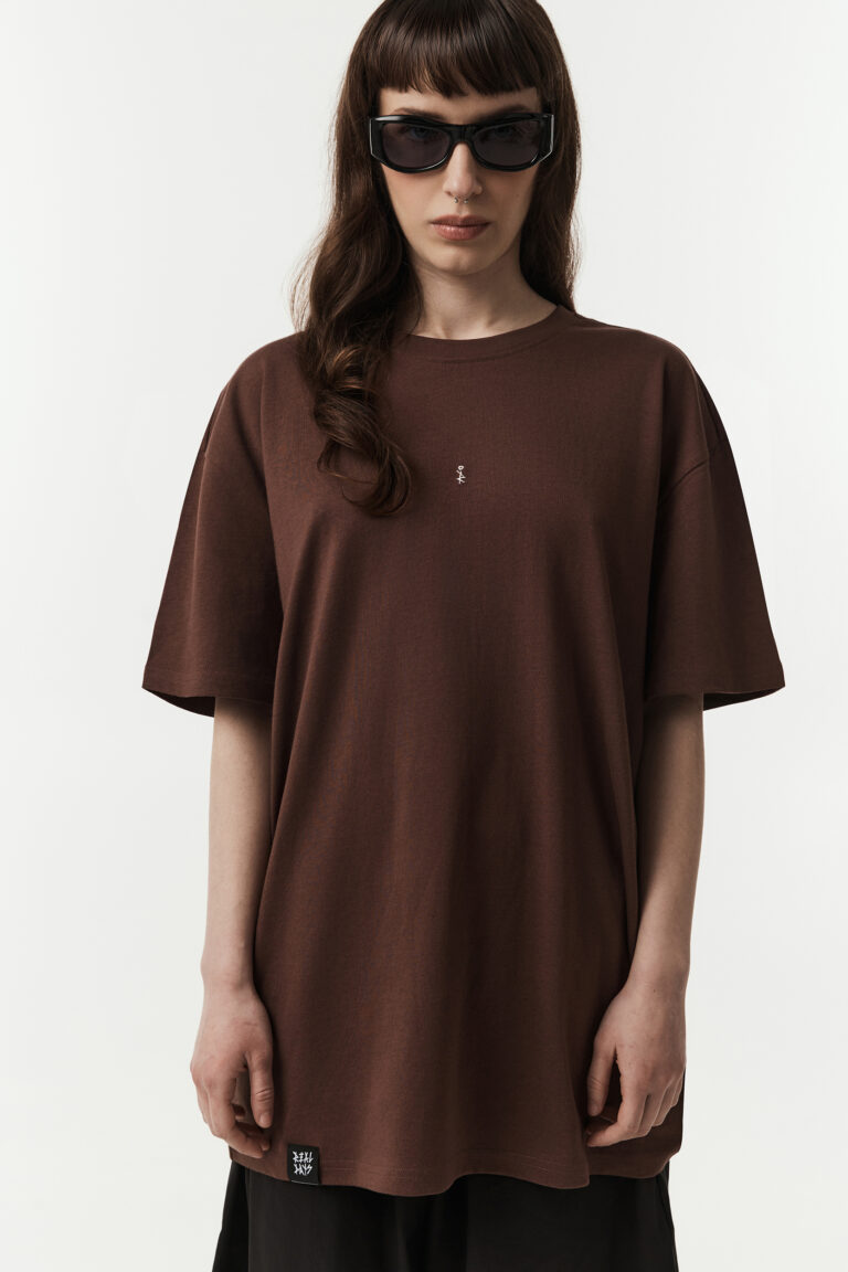 Brown Tiny Logo T-shirt