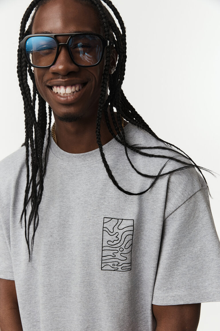 Grey Chest Liquid Motion T-shirt