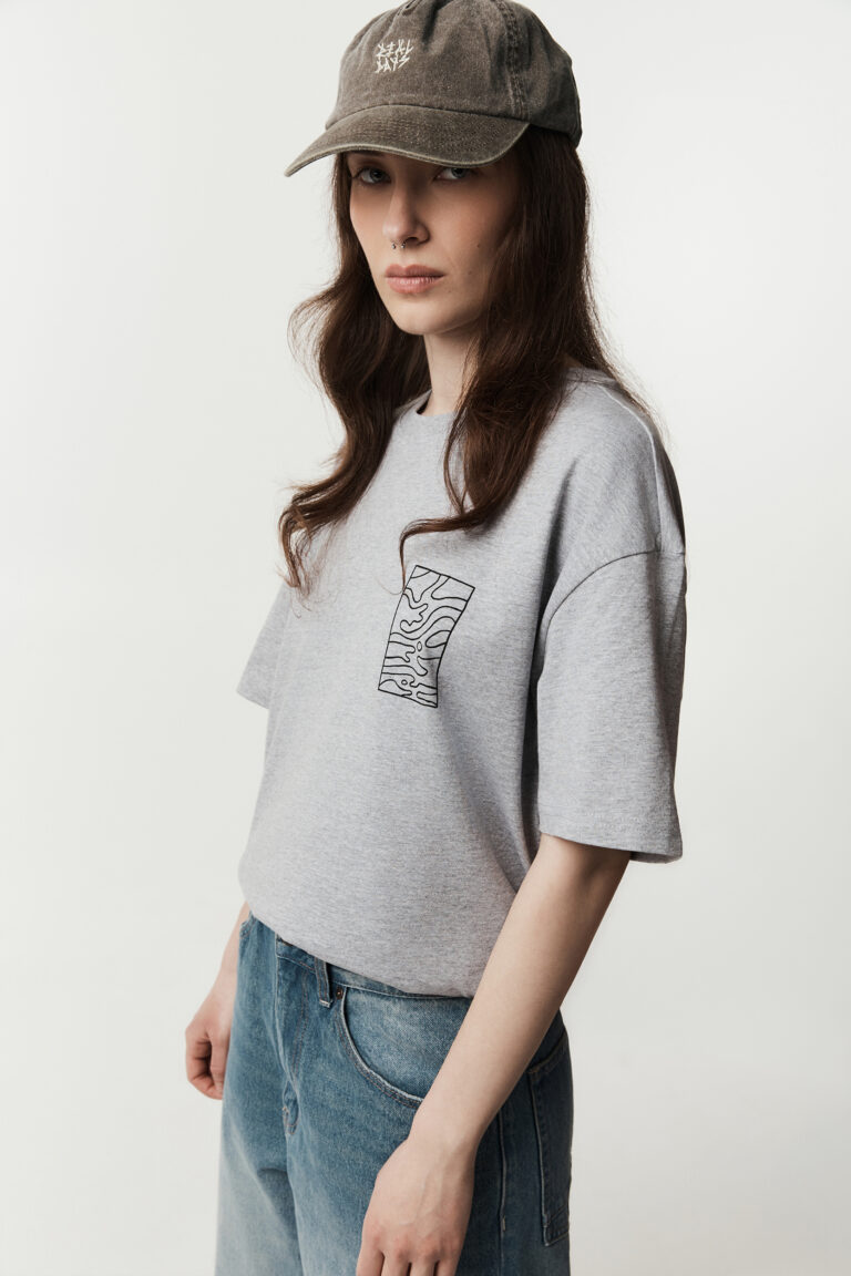 Grey Chest Liquid Motion T-shirt