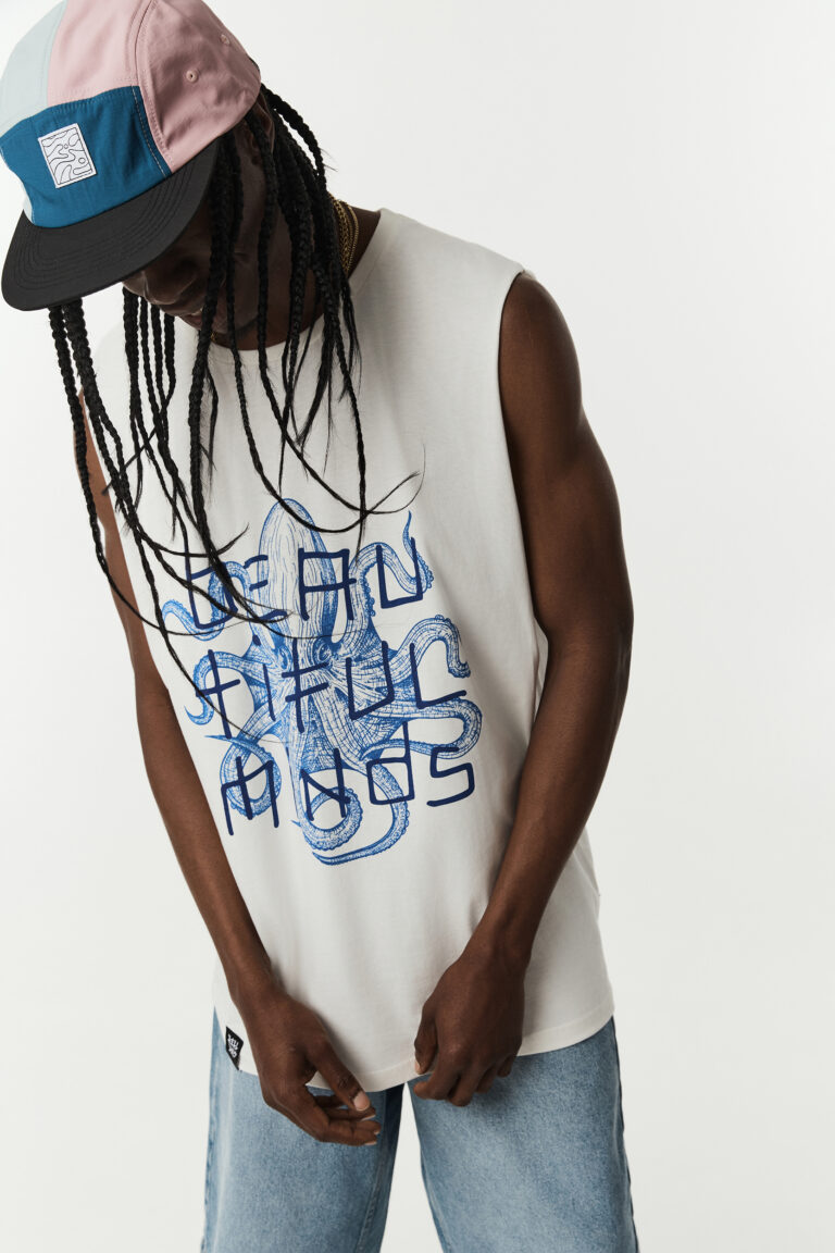 White Octopus Sleeveless Tank