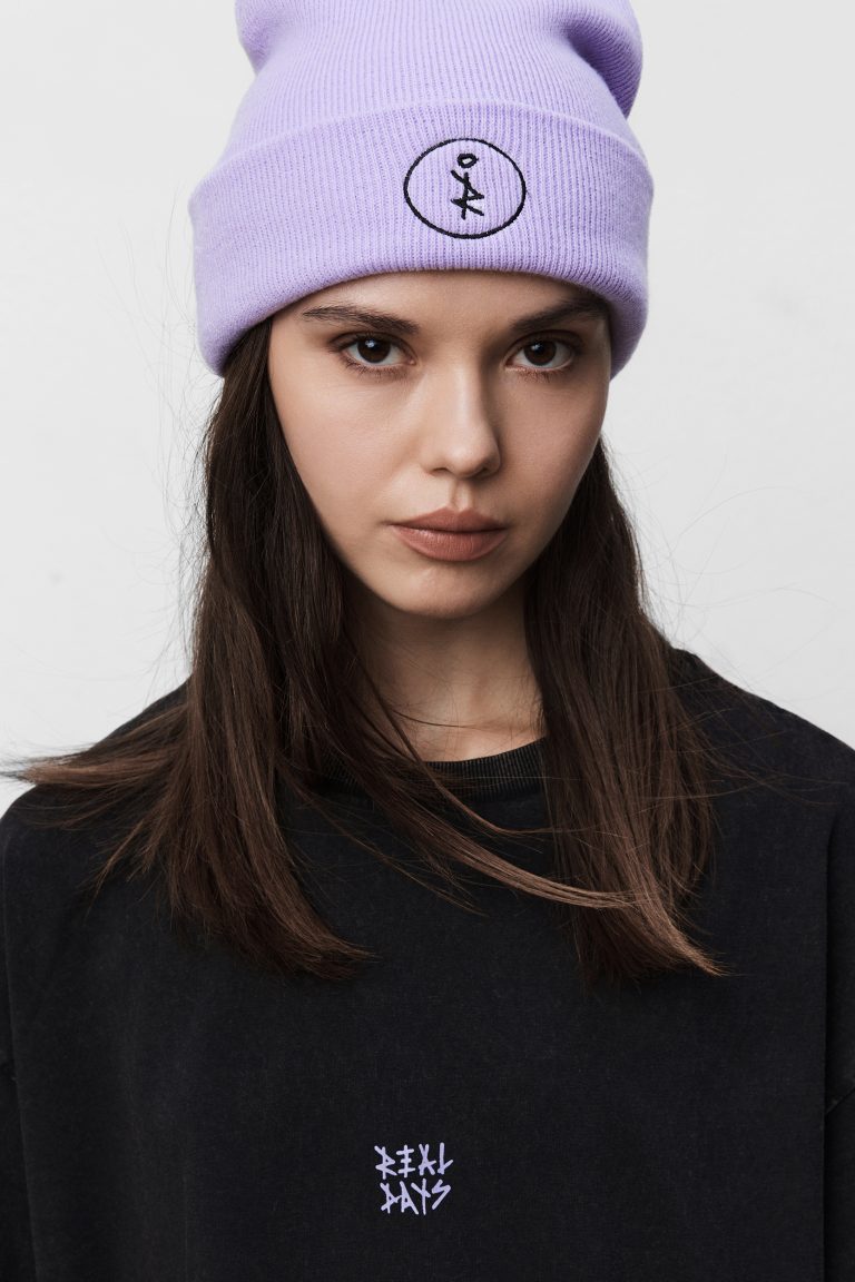 Lilac R-Logo Beanie