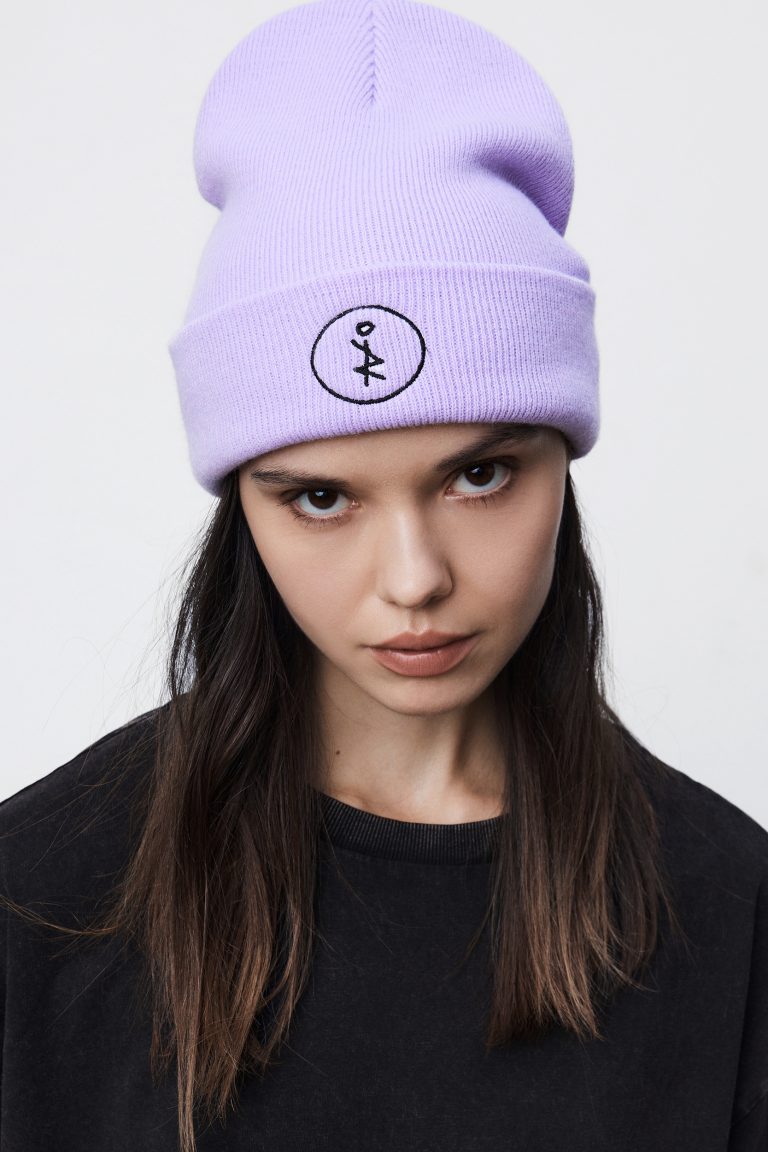 Lilac R-Logo Beanie