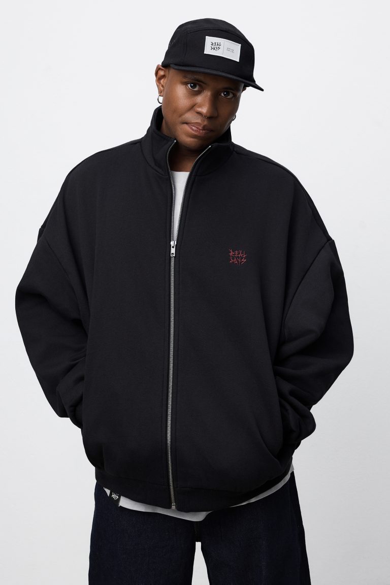 Black Bomber Fleece Jacket